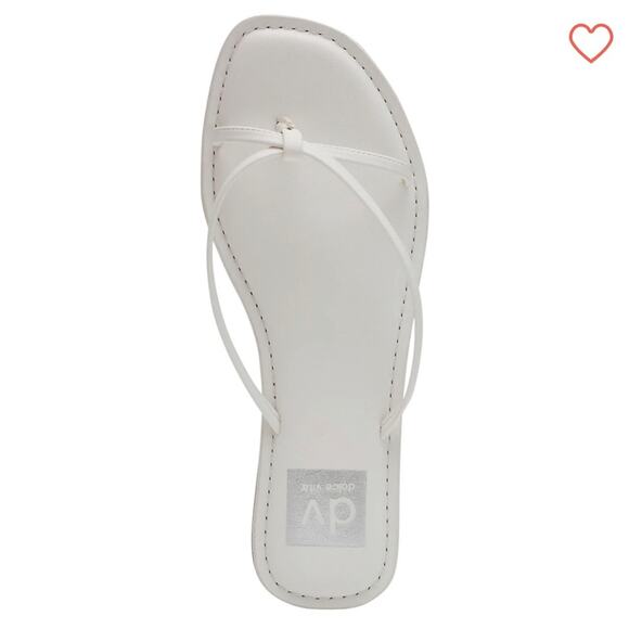 Dolce Vita Jumpie Thong Flip Slide Flats White Sandals Women's Side 8 NWT - Picture 2 of 11